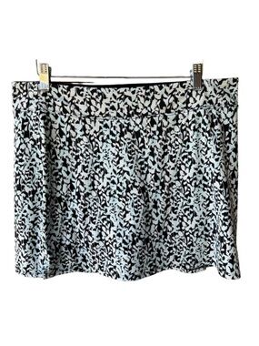 Tranquility Colorado Clothing Skirt Skort Black White Leaf Print Athletic Active